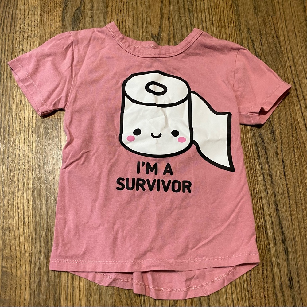 Silas + the Sloth Pandemic Tee Pink Size 4